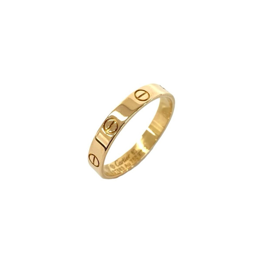 CARTIER Mini Love Ring, 18K 750PG, Size #60, Pink Gold, Item No. 30650